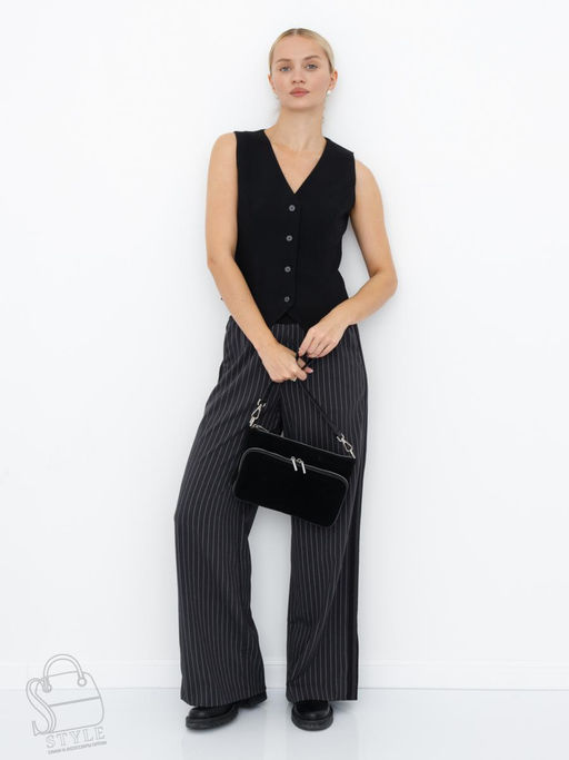 Сумка женская кожаная 8200PEF black Polina&Eiterou  в Новосибирске