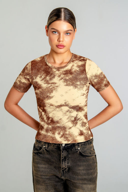 Арт.3203/1 Футболка женская 42-48 (4 шт) Цвет:бежевый,коричневый - Калинка фото 8