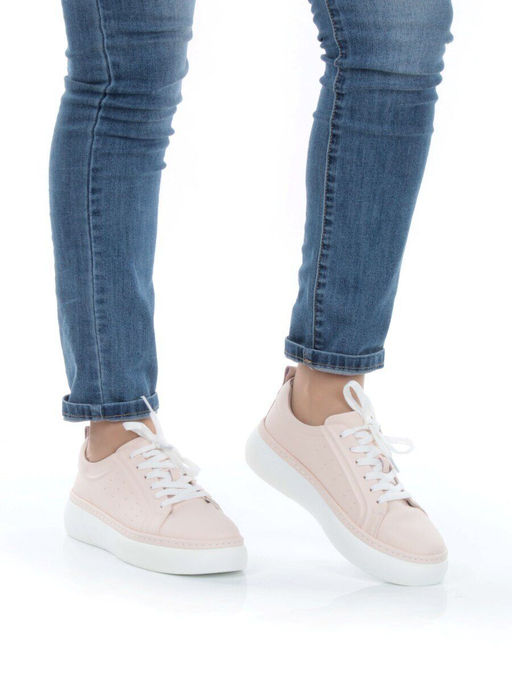 03-PDL196-2 PINK POWDER Полуботинки спортивные женские (натуральная кожа)