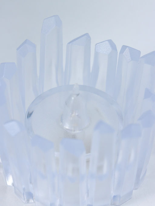 Цена за 2 шт. Светодиодная свеча LED - ночник RISALUX «Снежная королева», от батареек 3×LR1130, прозрачный, 5.5×5.5×5 см