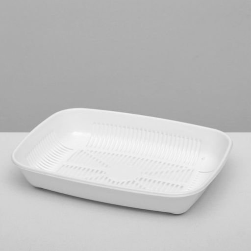 Туалет округлый с сеткой 33.5×25×6 см, белый