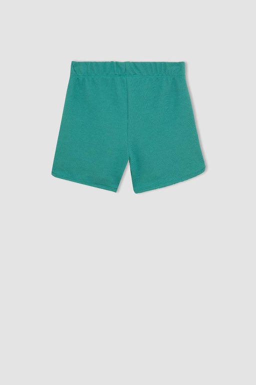 Вафельные шорты для девочек - Defacto фото 9