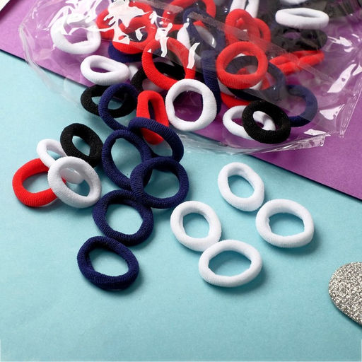 Цена за 2 шт. Резинки для волос «Махрушка», набор 100 шт., классика, 2 см, МИКС