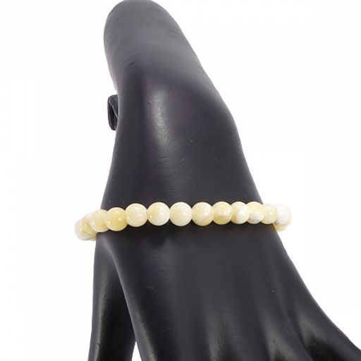 Браслет из камня Желтый Опал способен противостоять магии и порче 6мм