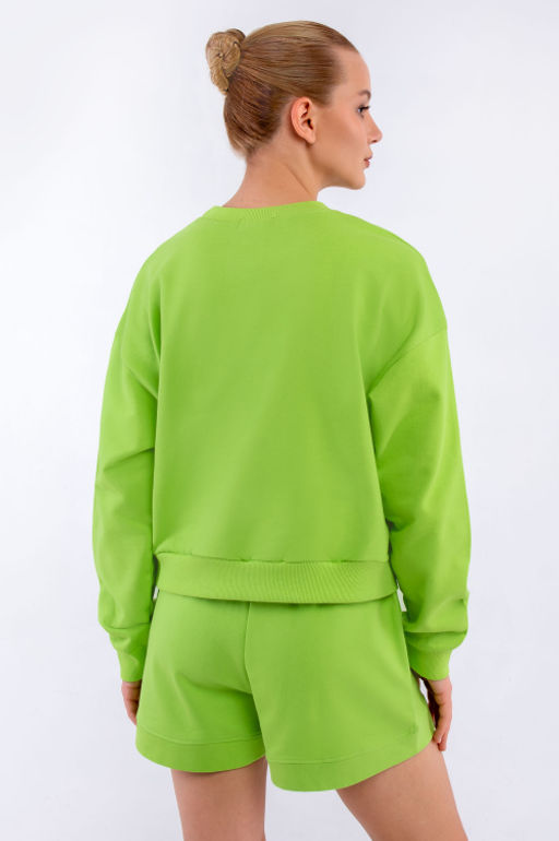 Арт. 2535 Костюм женский с шортами 42-48 (4 шт) Цвет:салатовый - Калинка фото 2