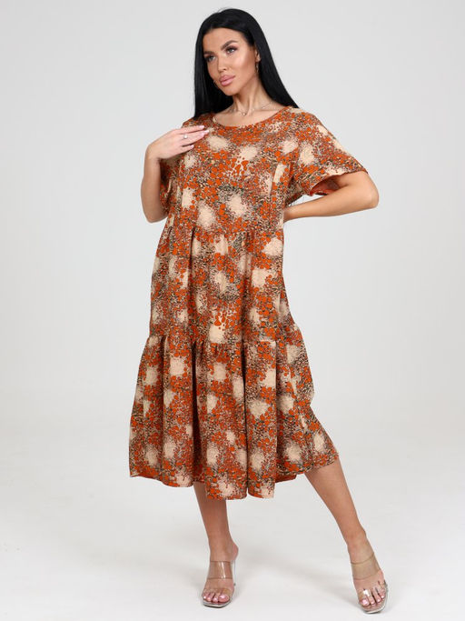 20 ПЛАТЬЕ ЖЕНСКОЕ (Рыжий) - А-дина фото 2