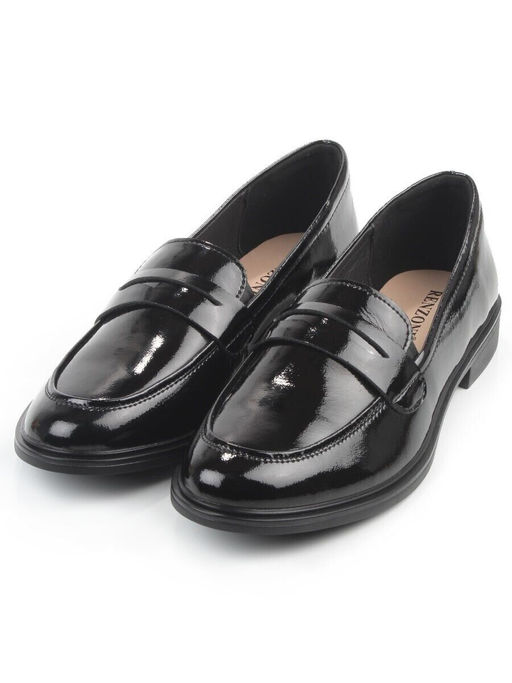 03-DCO142-2 BLACK Лоферы женские (натуральная кожа)