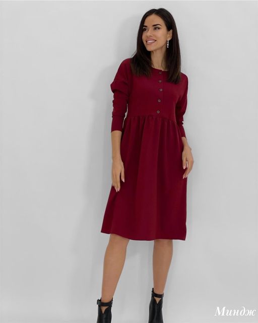 Платье Миндж (бордовый) - Nadi bordo фото 3