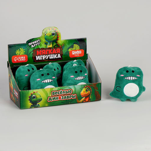 Цена за 6 шт. Мягкая игрушка Весёлые динозавры - Milo toys фото 2