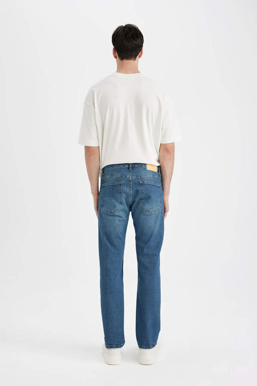 Джинсовые брюки Sergio Regular Fit Normal Mold с нормальной талией и зауженными штанинами - Defacto фото 6