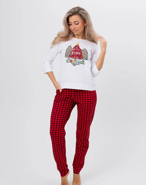 Пижама женская, модель 162, трикотаж (Нарядные ёлочки) - Ивановотекстиль фото 8