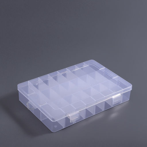 Органайзер для мелочей, передвижные ячейки, 24 ячейки, 19.7×13.3×3.5 см, МИКС