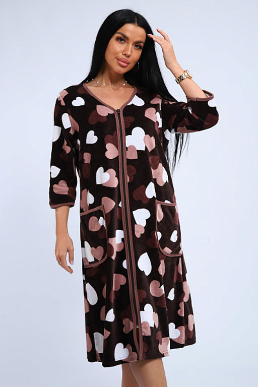 Халат велюровый на молнии (941-6) - Плиона фото 142