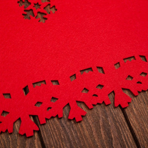 Салфетка новогодняя сервировочная Доляна Узоры, 38х30 см  фото 2