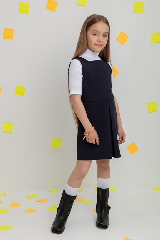 Crockid _ К 5731/темно-синий сарафан для дев