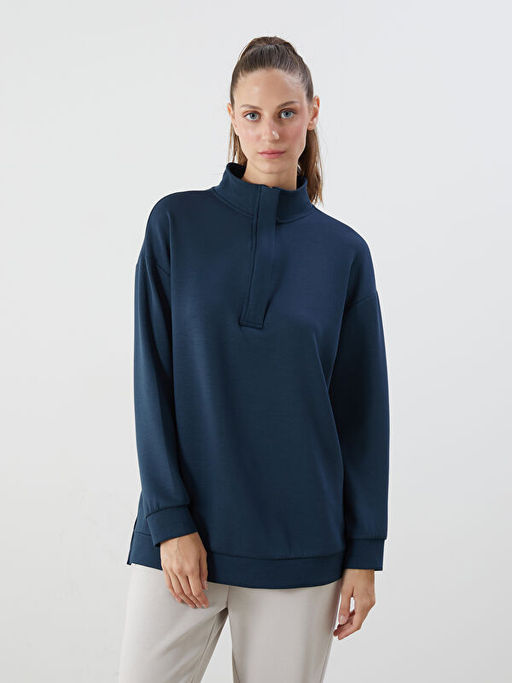 Dik Yaka Kad?n Sweatshirt Tunik