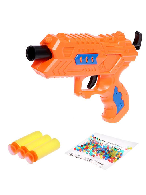 Бластер Сверчёк, стреляет мягкими и гидрогелевыми пулями, цвет МИКС - Simaland фото 23