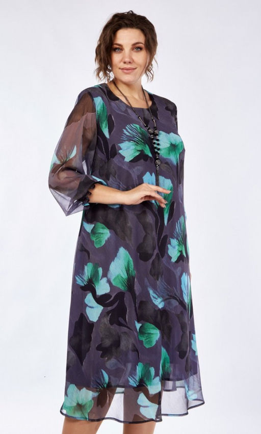 Белорусское шифоновое платье с цветочным принтом - Almond фото 7