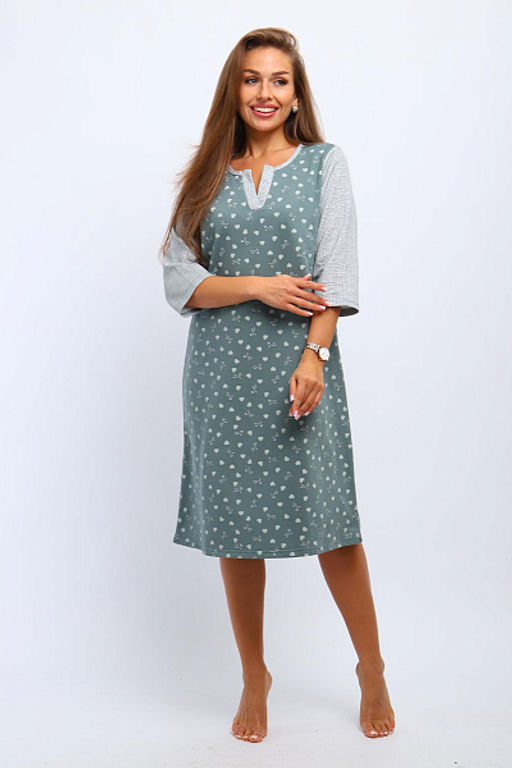 Сорочка теплая, футер с начесом (01060) - Плиона фото 6