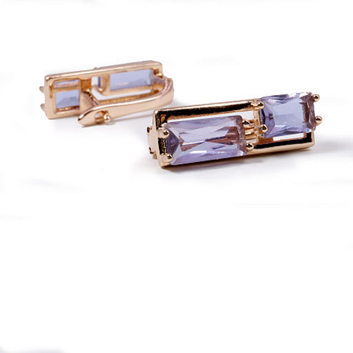 Комплект ювелирной бижутерии German Gold кольцо и серьги с Аметрином - Сандаловый дом фото 2