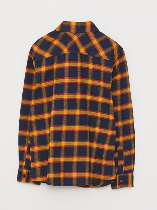 Ekose Uzun Kollu Gabardin Erkek ?ocuk G?mlek - Waikiki фото 2