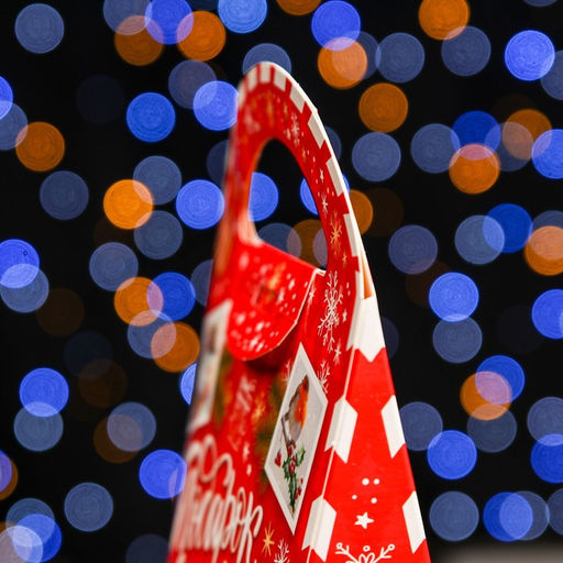 Цена за 5 шт. Коробка подарочная складная Новогодица красный 10/20 х 10 х 23 см - Simaland фото 5