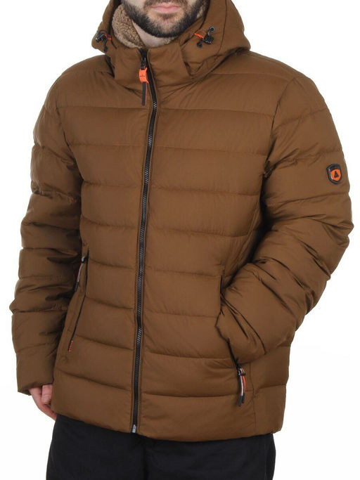 6584 BROWN Куртка мужская зимняя (200 гр. холлофайбер)