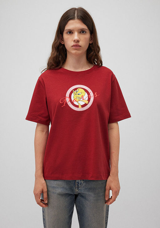 Tweety Bask?l? K?rm?z? Tisort - Mavi фото 3