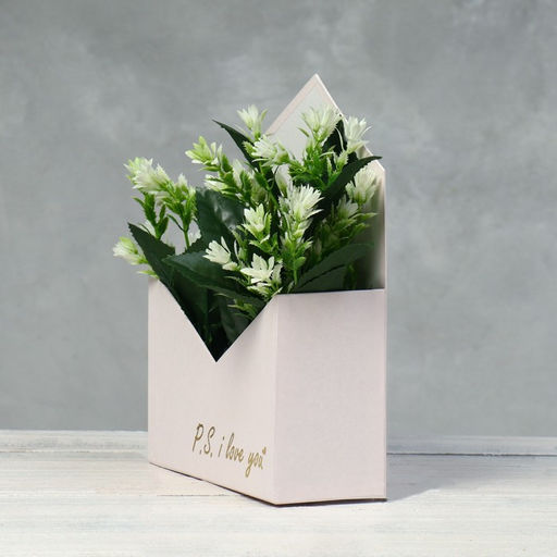 Конверт с золотым тиснением P.S. I love you, белый 18 х 24 х 7 см - Simaland фото 2