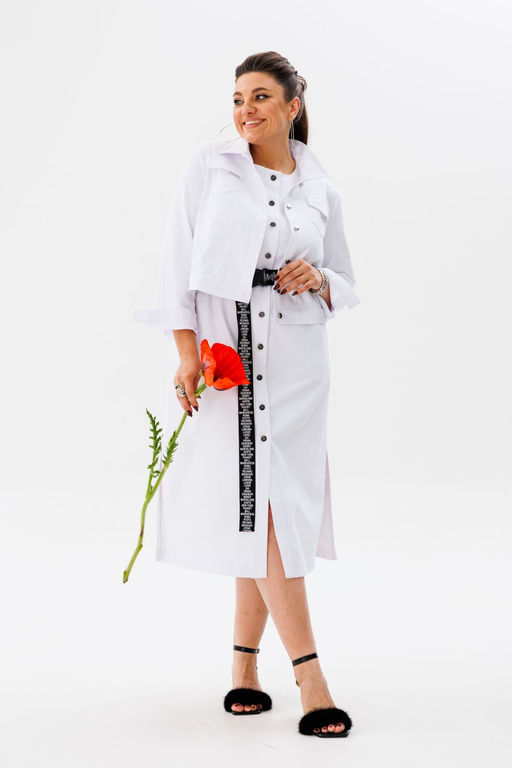 Платье ANELLI 1478 чистый белый  фото 10