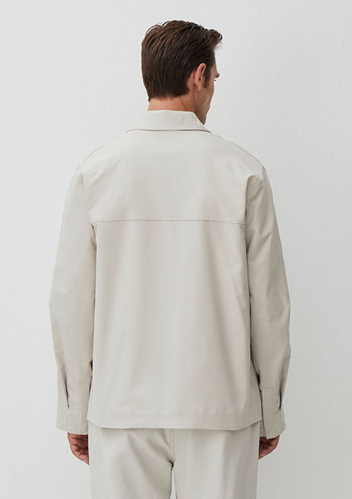 Cep Detayl? Bej Ceket - Mavi фото 4