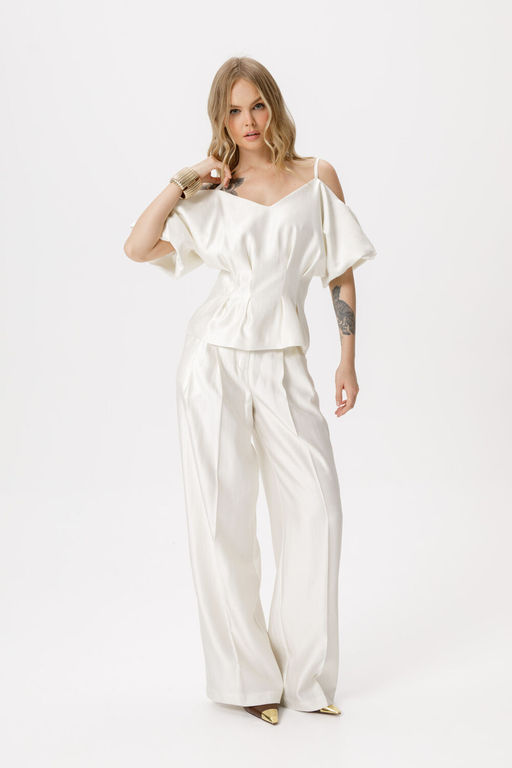 Брюки Pirs 6419 молочный  фото 2