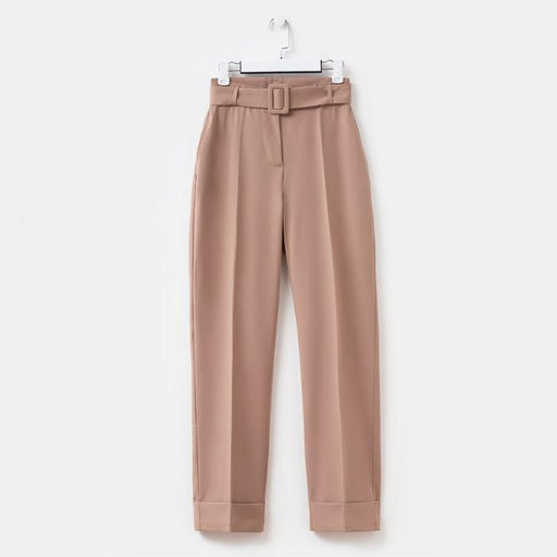Брюки женские классические MINAKU: Casual Collection, бежевые, размер 42
