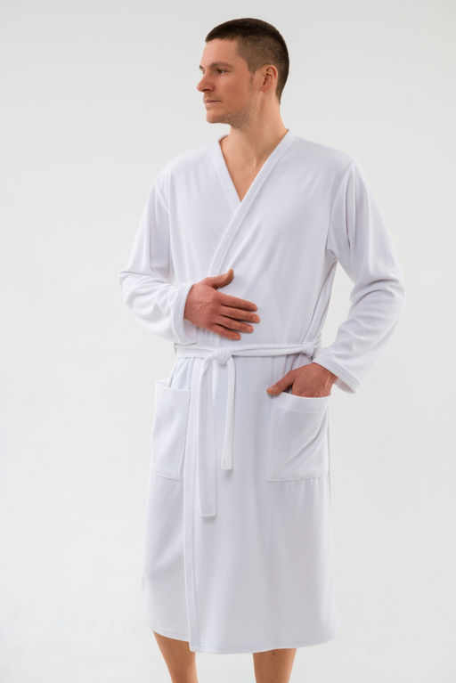 Халат мужской из махры Ренат белый - Амадэль фото 4