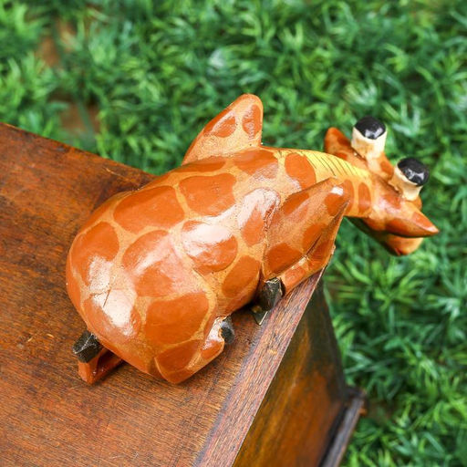 Фигура «Жираф Стёпа подглядывает», 14×14×5 см, дерево