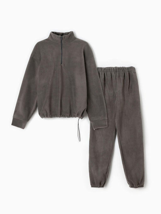 Костюм женский (анорак, брюки) MINAKU: Fleece Soft, размер 48, графит