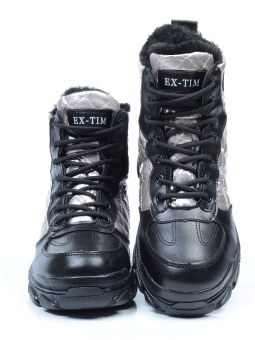 04-2221-4 BLACK Ботинки зимние женские (искусственные материалы) - Фабричный китай фото 15