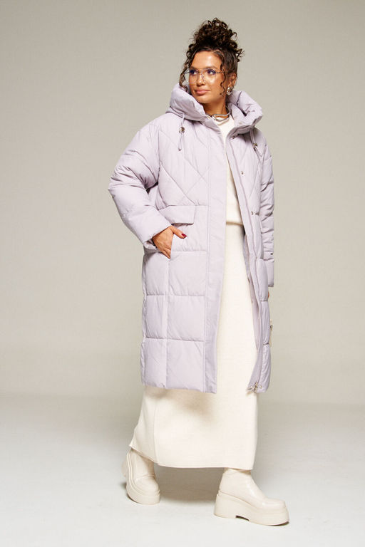 Пальто Beautiful Free 8016 светло-серый