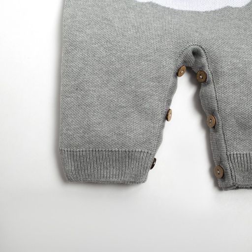 Комбинезон вязаный Крошка Я Мишка рост 62-68 см, цвет серый фото 5