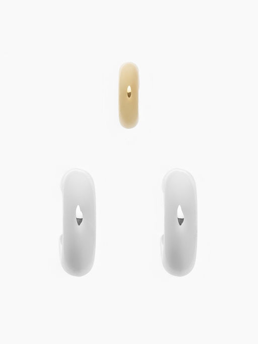 Серьги кольца и каффы QF Бублик, набор, цвет золото, серебро  фото 2