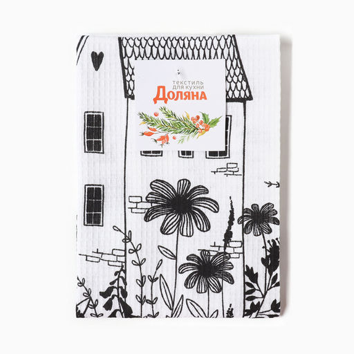 Полотенце кухонное Доляна Дом там где сердце 35х60 см, 100% хл, 160г/м2  фото 10