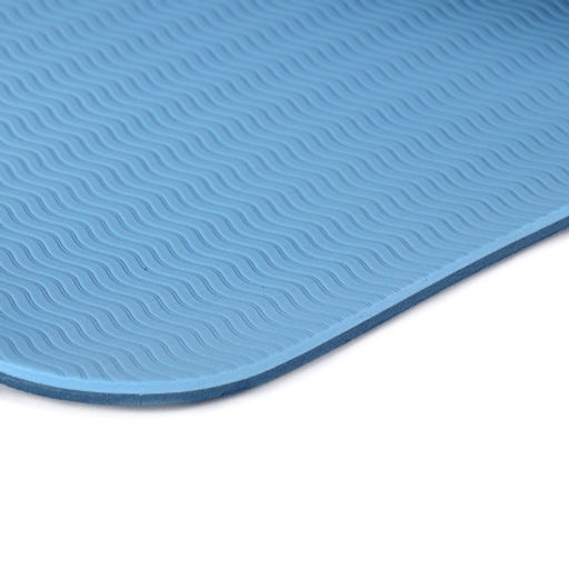 Коврик для йоги и фитнеса спортивный гимнастический двухслойный TPE 6мм. 183х61х0,6 цвет: голубой / YM2-TPE-6B / уп 12/ - Галеонтрейд фото 2