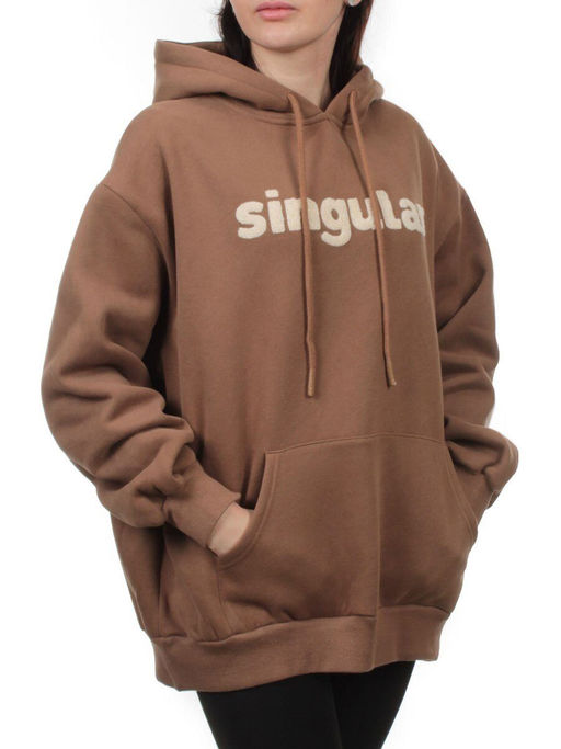 2622 BROWN Толстовка женская (85% хлопок, 10% полиэстер, 5% спандекс) - Fashion фото 2