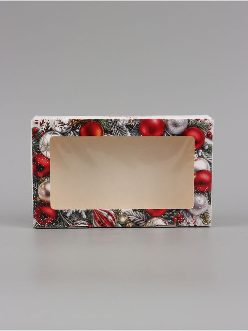 Цена за 5 шт. Коробка подарочная, самосборная «Новогодние игрушки», 20×12×4 см