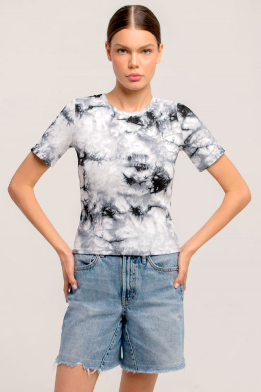 Арт.3203/3 Футболка женская 42-48 (4 шт) Цвет:серый,белый - Калинка фото 5