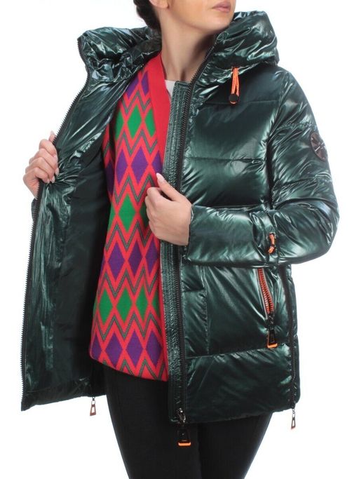 8018 DK. GREEN Пальто женское зимнее JARIUS (200 гр. холлофайбера) - Fashion фото 10