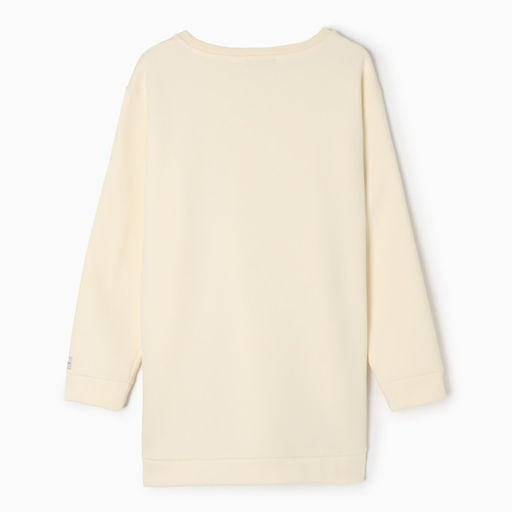 Свитшот женский удлинённый с начёсом MIST Cozy style, молочный, размер 58