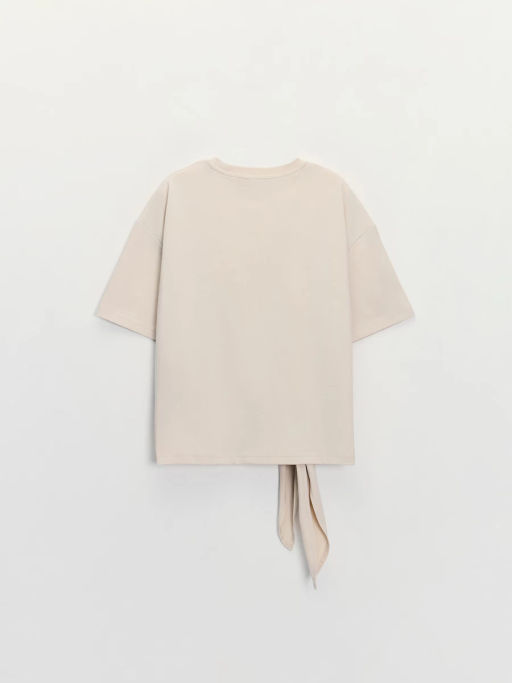 Футболка из хлопка с узлом ZR2605023409-62 / Zarina