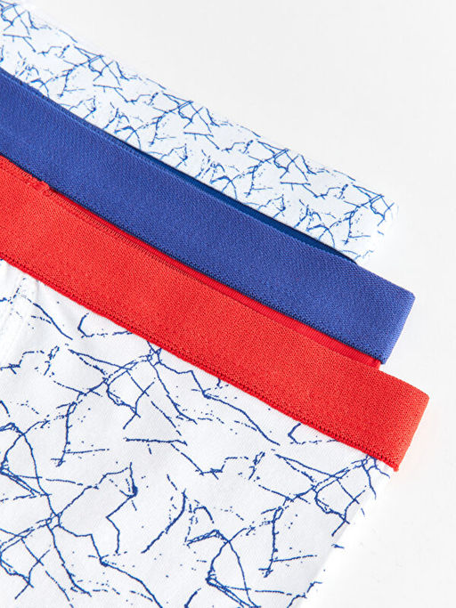 Bask?l? Pamuklu Erkek ?ocuk Boxer 3l? - Waikiki фото 3