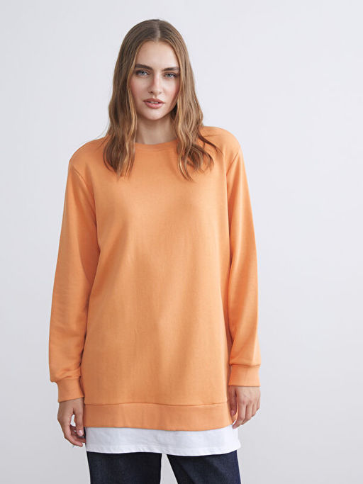 Bisiklet Yaka Kad?n Sweatshirt Tunik